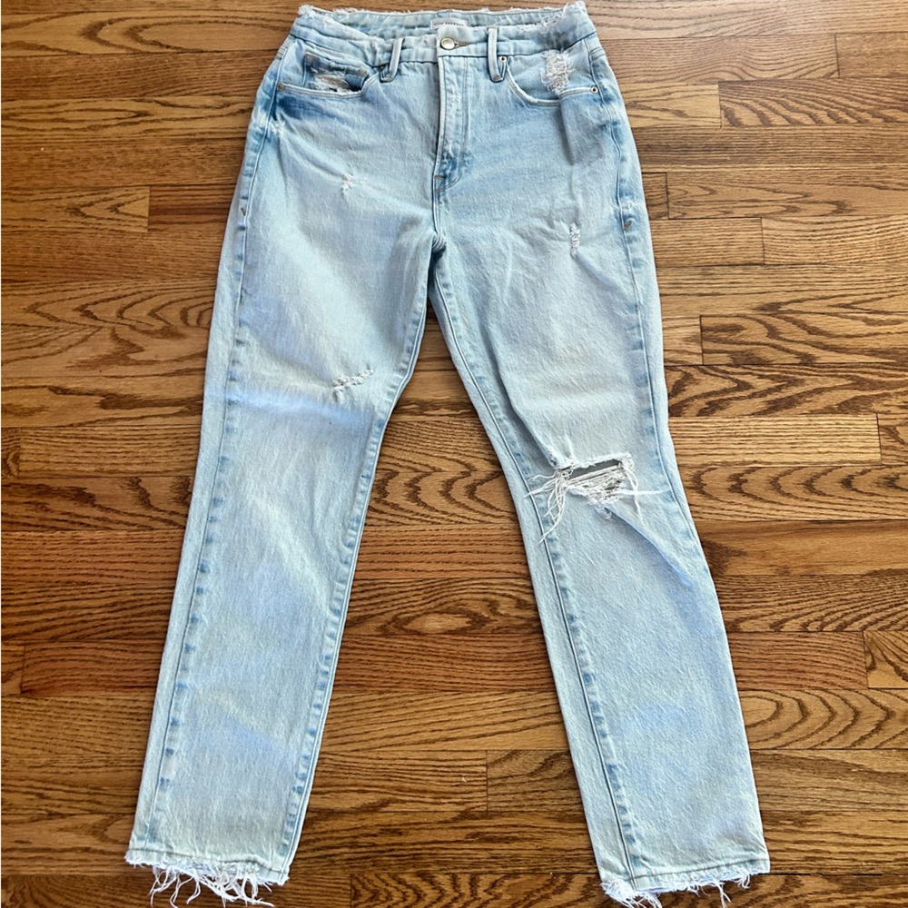 Good American Light Blue Ankle Jeans